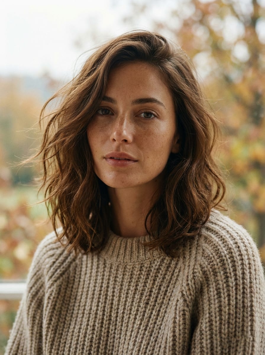 Wavy Long Bob für den Herbst - Herbst Frisur